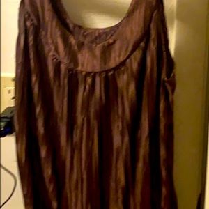 Ladies brown polyester sleeveless top with open back